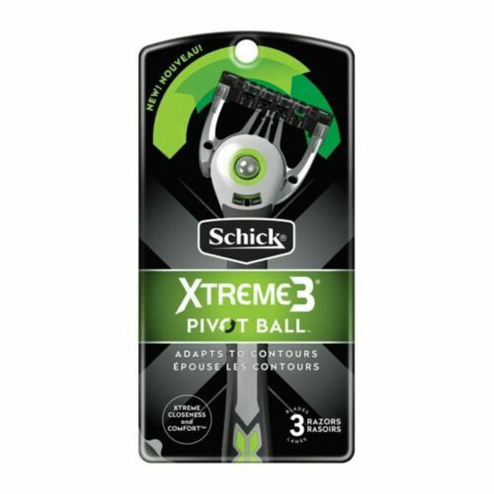 Schick Xtreme 3 PivotBall Disposable Razors for Men - 3 Ea
